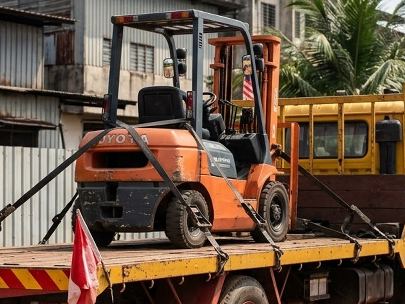 Excavator on Transport